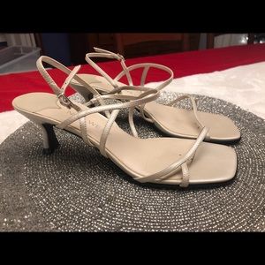 Nine West 2.5 inch off white heels